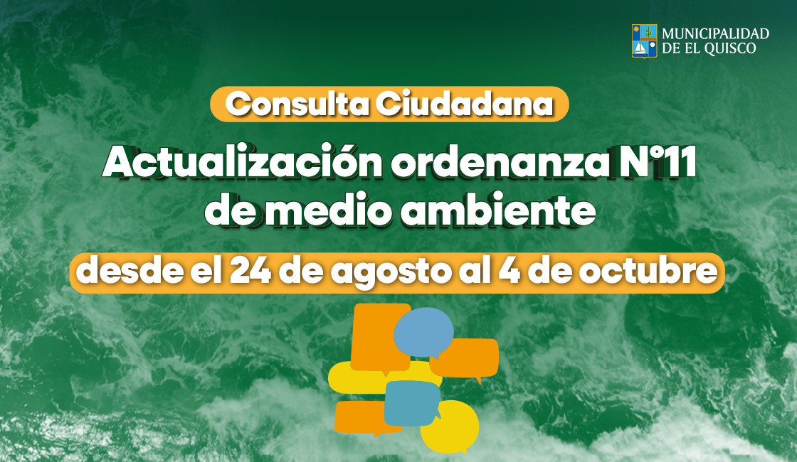 Consulta Ciudadana: Actualización ordenanza N° 11 de medio ambiente